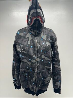 Bape | Shirts | Bape Xxv Cities Camo Shark Full Zip Double Hoodie